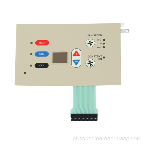 Interruptor de membrana de botão Cinza 5 de 2,54 mm